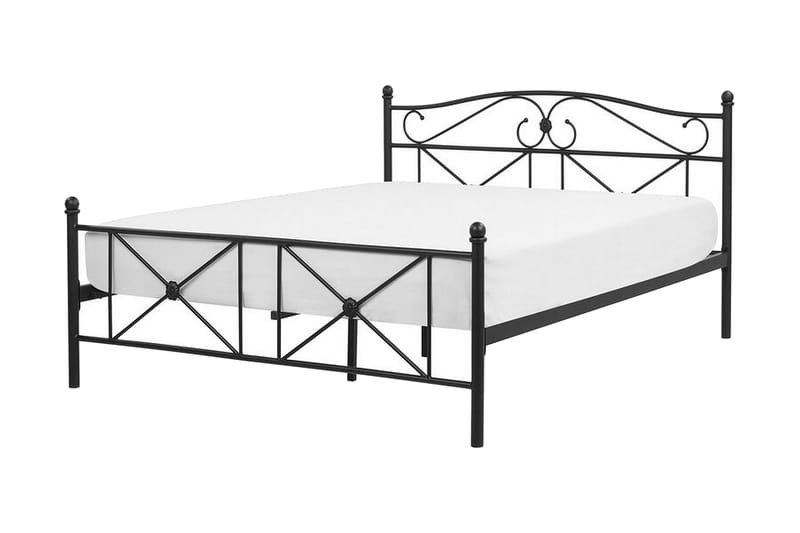 Finnicka Dobbeltseng 140x200 cm - Sort - Møbler - Senge - Sengeramme & sengestel