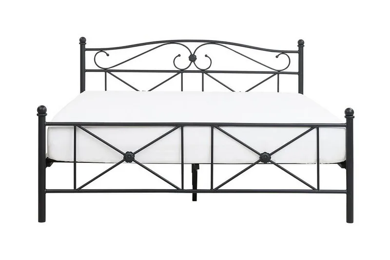 Finnicka Dobbeltseng 140x200 cm - Sort - Møbler - Senge - Sengeramme & sengestel