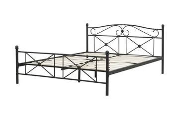 Finnicka Dobbeltseng 140x200 cm - Sort - Møbler - Senge - Sengeramme & sengestel