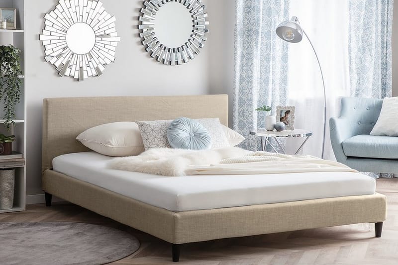 Fitou dobbeltseng 160 | 200 cm - Beige - Møbler - Senge - Boxmadras & boxseng