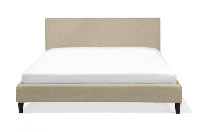 Fitou Sengeramme 160x200 cm i Stof med Sengegavl, Beige