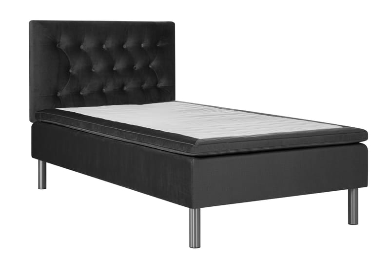 Happy Plus Sengepakke Boksseng 90x200 cm - Mørkegrå - Møbler - Senge - Komplet sengepakke