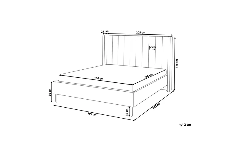 Krukö Sengeramme 180x200 cm - Grå - Møbler - Senge - Boxmadras & boxseng