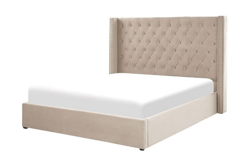 Kymmen Dobbeltseng 160x200 cm - Beige - Møbler - Senge - Boxmadras & boxseng