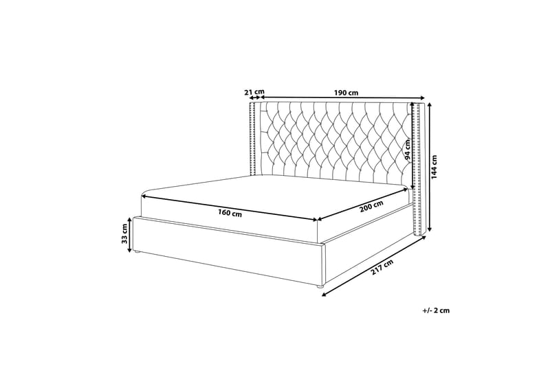 Kymmen Dobbeltseng 160x200 cm - Beige - Boxmadras & boxseng