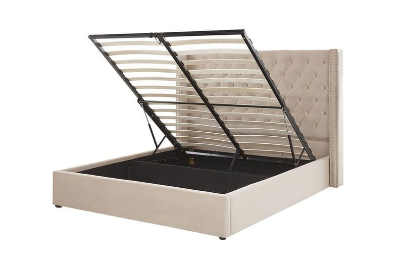 Kymmen Dobbeltseng 160x200 cm - Beige - Møbler - Senge - Boxmadras & boxseng