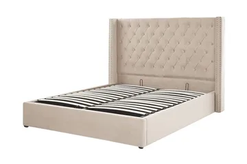 Kymmen Dobbeltseng 160x200 cm - Beige - Møbler - Senge - Sengeramme & sengestel