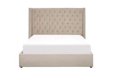 Kymmen Dobbeltseng 160x200 cm - Beige - Møbler - Senge - Sengeramme & sengestel
