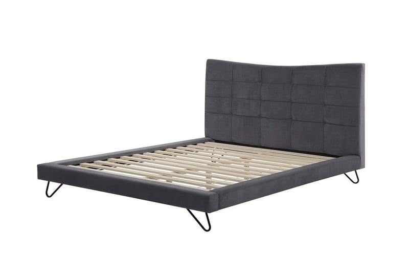 Lannion Dobbelt seng 160 | 200 cm - Grå - Møbler - Senge - Boxmadras & boxseng