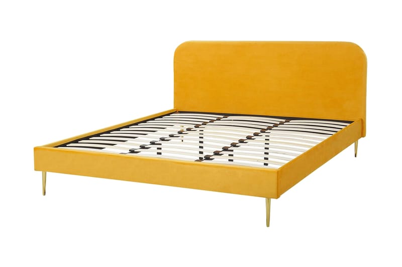 Larochelle Dobbeltseng 180x200 cm - Gul - Møbler - Senge - Boxmadras & boxseng
