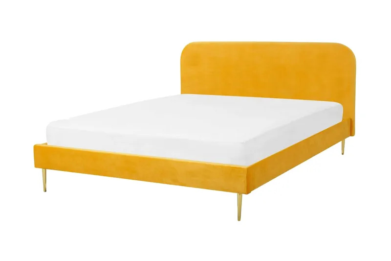 Larochelle Dobbeltseng 180x200 cm - Gul - Møbler - Senge - Boxmadras & boxseng