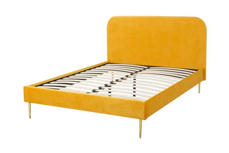 Larochelle Sengeramme 140x200 cm - Gul - Møbler - Senge - Boxmadras & boxseng