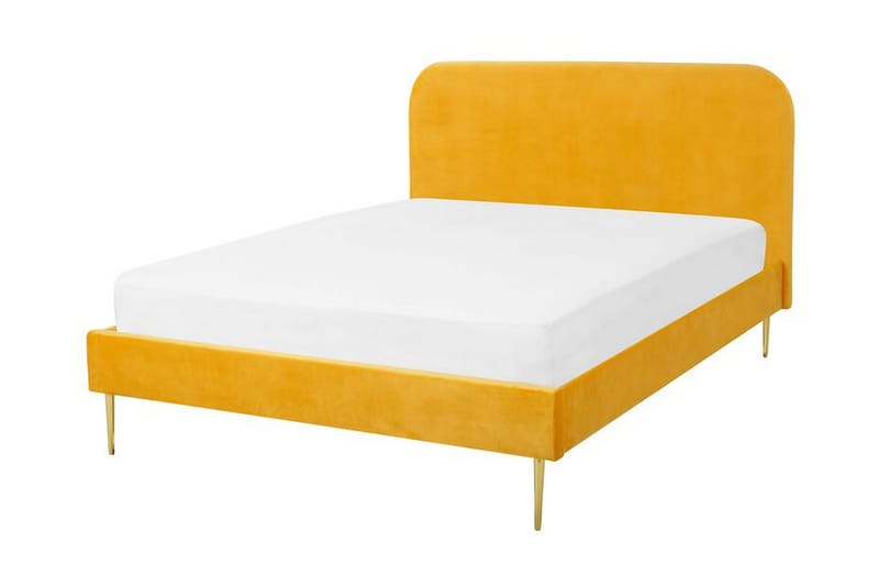 Larochelle Sengeramme 140x200 cm - Gul - Møbler - Senge - Boxmadras & boxseng