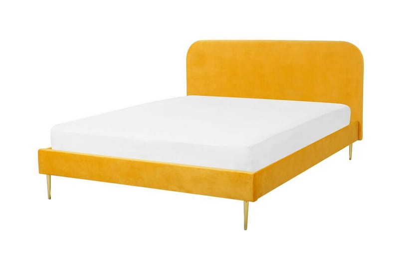 Larochelle Sengeramme 160x200 cm - Gul - Møbler - Senge - Boxmadras & boxseng
