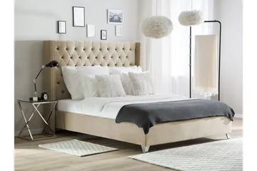 Lubbon Dobbelt seng 160 | 200 cm - Beige - Møbler - Senge - Sengeramme & sengestel
