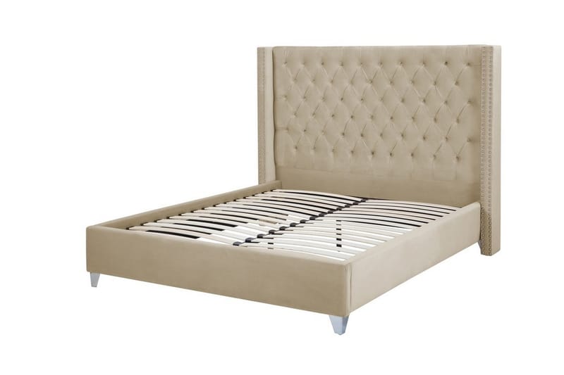 Lubbon Dobbelt seng 160 | 200 cm - Beige - Møbler - Senge - Boxmadras & boxseng