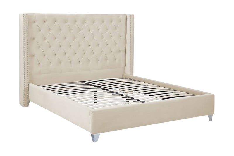 Lubbon Dobbelt seng 180 | 200 cm - Beige - Møbler - Senge - Boxmadras & boxseng