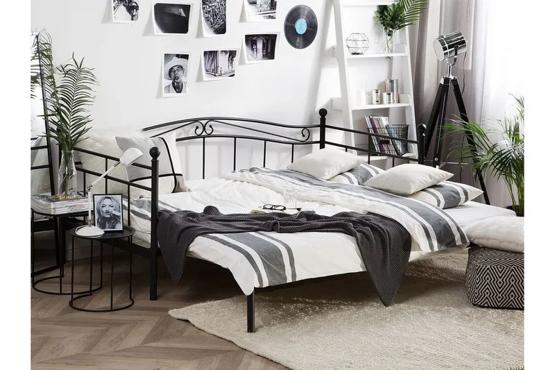 Lutebo Seng 160x200 cm - Sort - Møbler - Senge - Boxmadras & boxseng