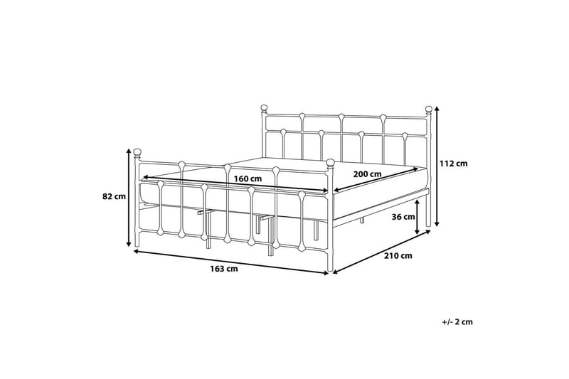 Lyn | Dobbelt seng 160 | 200 cm - Sort - Møbler - Senge - Boxmadras & boxseng