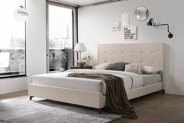 Nattaro Dobbelt seng 140 | 200 cm - Beige - Møbler - Senge - Sengeramme & sengestel