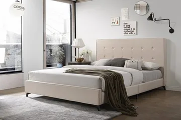 Nattaro Dobbelt seng 160 | 200 cm - Beige - Møbler - Senge - Sengeramme & sengestel