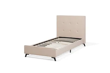 Nattaro Dobbelt seng 90 | 200 cm - Beige - Møbler - Senge - Sengeramme & sengestel