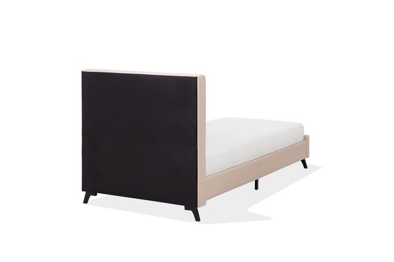 Nattaro Sengeramme 90x200 cm i Stof med Sengegavl - Beige - Møbler - Senge - Sengeramme & sengestel