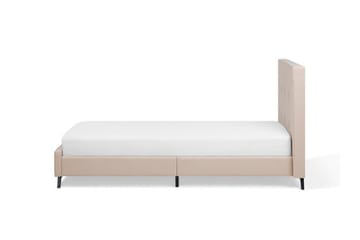 Nattaro Sengeramme 90x200 cm i Stof med Sengegavl - Beige - Møbler - Senge - Sengeramme & sengestel