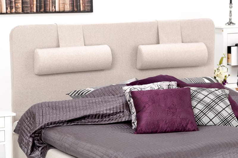 Night Komplet Sengepakke Boksseng 160x200 Fast Latex - Beige - Møbler - Senge - Komplet sengepakke