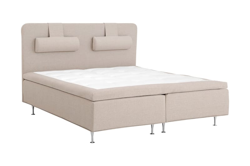 Night Komplet Sengepakke Boksseng 160x200 Fast Latex - Beige - Møbler - Senge - Komplet sengepakke