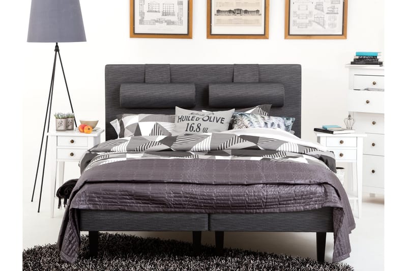 Prime Komplet Sengepakke 160x200 - Mørkegrå - Møbler - Senge - Komplet sengepakke