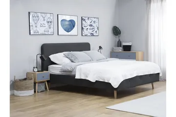 Rennes Dobbelt seng 140 | 200 cm - Grå - Møbler - Senge - Sengeramme & sengestel