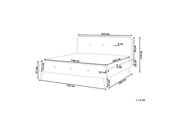 Rennes Dobbelt seng 140 | 200 cm - Grå - Møbler - Senge - Sengeramme & sengestel