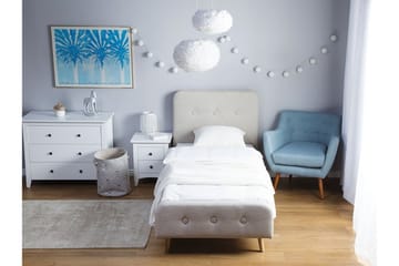 Rennes Dobbelt seng 90 | 200 cm - Beige - Møbler - Senge - Sengeramme & sengestel