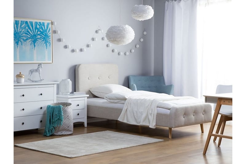 Rennes Dobbelt seng 90 | 200 cm - Beige - Møbler - Senge - Boxmadras & boxseng