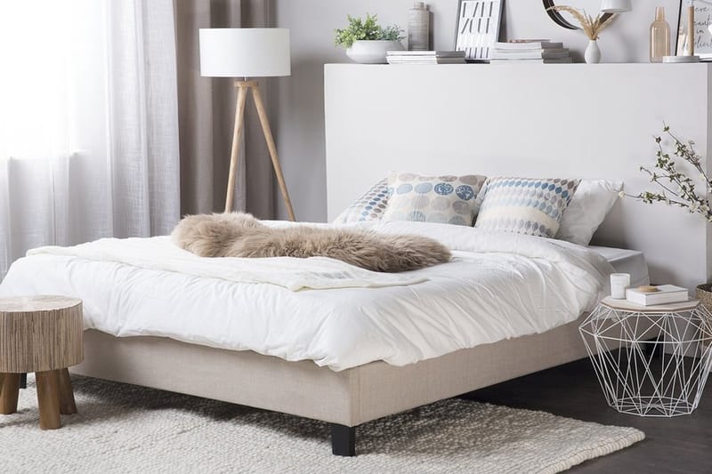 Roanne Dobbelt seng 140 | 200 cm - Beige - Boxmadras & boxseng