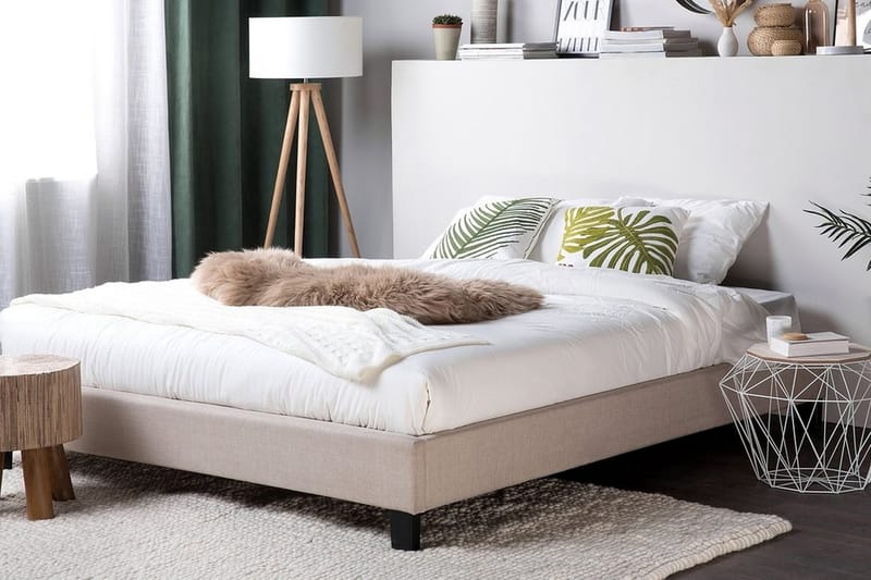 Roanne Dobbelt seng 180 | 200 cm - Beige - Boxmadras & boxseng