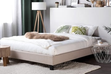 Roanne Dobbelt seng 180 | 200 cm - Beige - Møbler - Senge - Sengeramme & sengestel