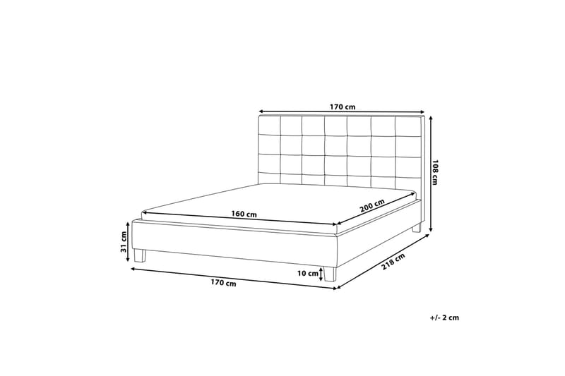 Rochelle Dobbelt seng 160 | 200 cm - Grå - Boxmadras & boxseng