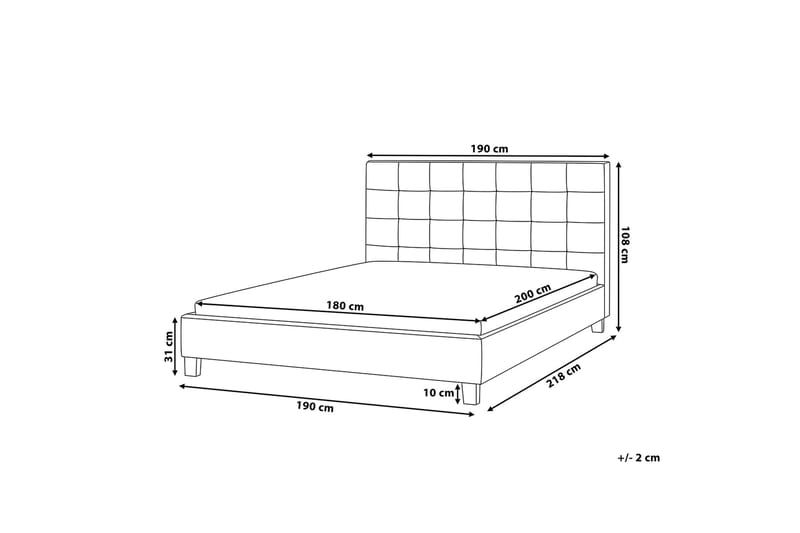 Rochelle Dobbelt seng 180 | 200 cm - Grå - Møbler - Senge - Boxmadras & boxseng