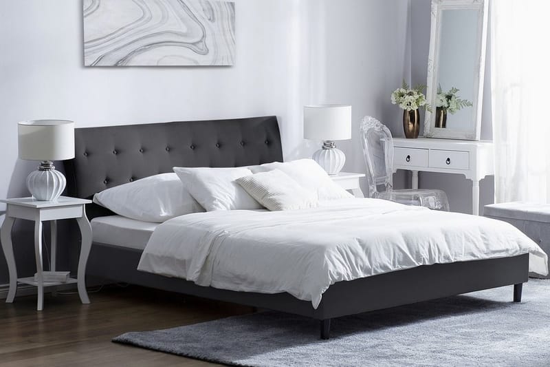 Saverne Dobbeltseng 180 | 200 cm - Grå - Møbler - Senge - Boxmadras & boxseng