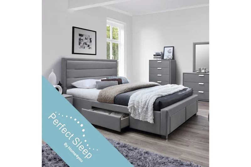 Seng CAREN med 4 skuffer med madras HARMONY DUO, undefined