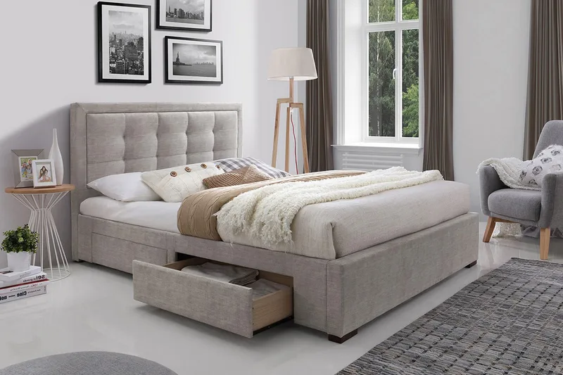 Seng Duke med 4 skuffer med madras HARMONY DELUX - Møbler - Senge - Boxmadras & boxseng