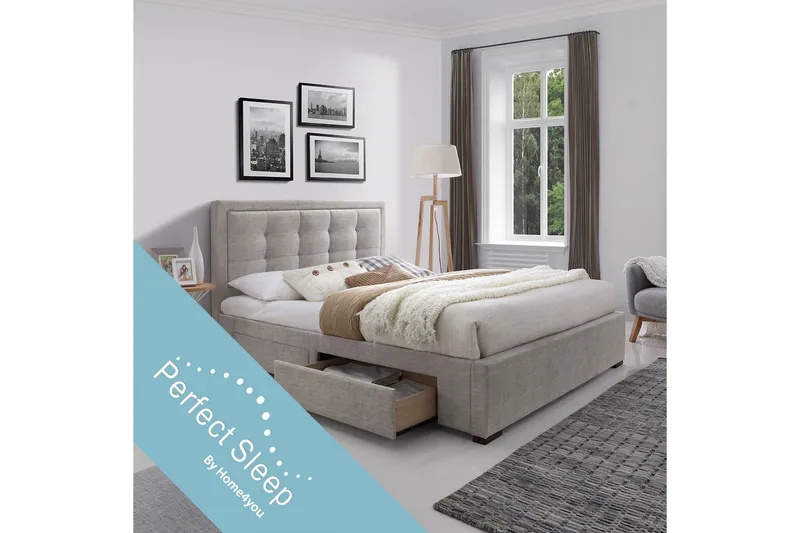 Seng Duke med 4 skuffer med madras HARMONY TOP - Møbler - Senge - Boxmadras & boxseng