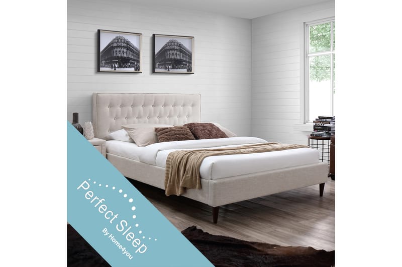 Seng EMILIA med madras HARMONY TOP 160x200cm - Møbler - Senge - Boxmadras & boxseng