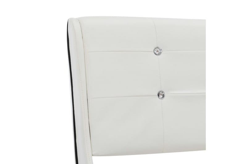seng med madras 140 x 200 cm kunstlæder hvid - Komplet sengepakke - Boxmadras & boxseng