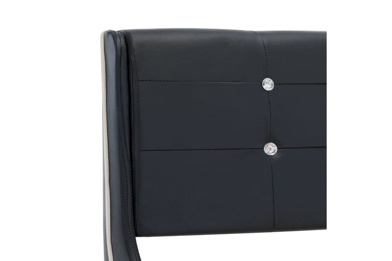 seng med madras 180 x 200 cm kunstlæder sort - Komplet sengepakke - Boxmadras & boxseng