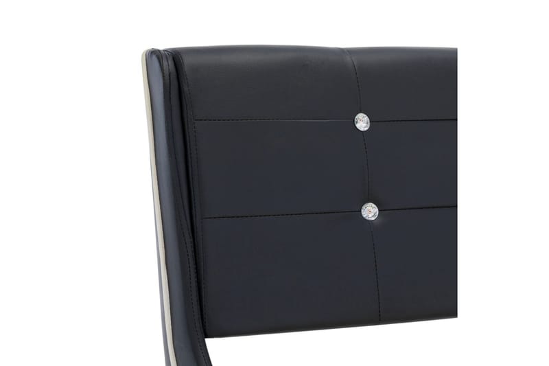 seng med madras i memoryskum 140 x 200 cm kunstlæder sort - Komplet sengepakke - Boxmadras & boxseng