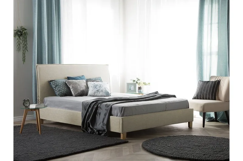 Sennez Dobbelt seng 140 | 200 cm - Beige - Møbler - Senge - Sengeramme & sengestel