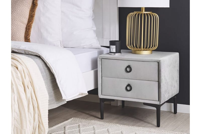 Sezanne Boksseng 160x200 cm - Velour/Grå - Møbler - Senge - Boxmadras & boxseng